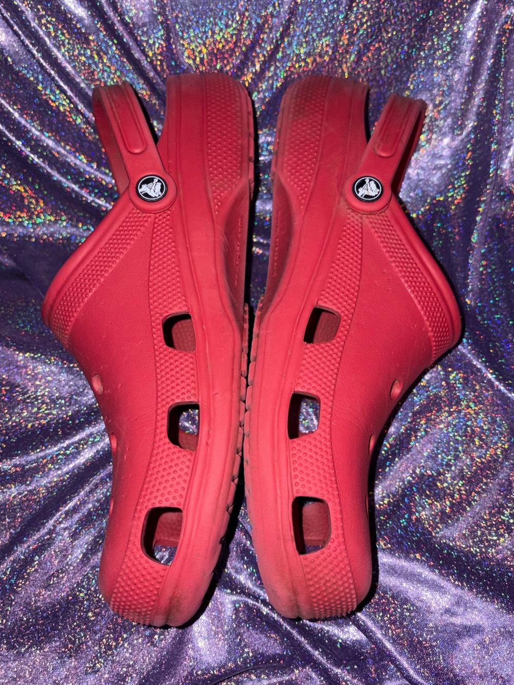 Mens Red Crocs - Picture 4 of 11